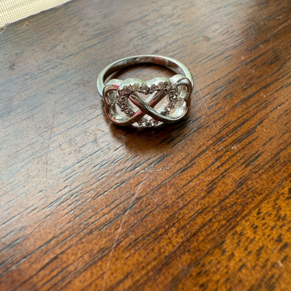 Silver infinity Heart Ring